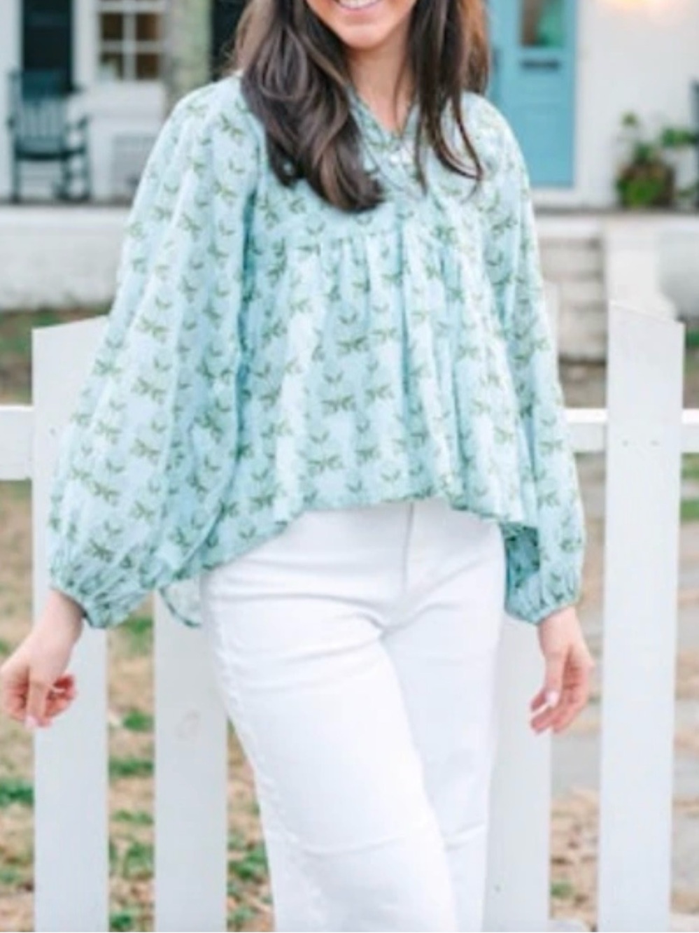 NWT- Victoria Dunn Bluffton Blouse -Juniper Grove LSTop 2XL